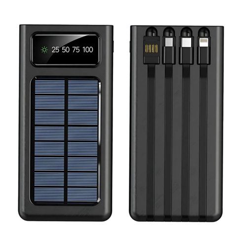 Artihogar - Power Bank 20.000 Mah Solar Y A Corriente 4 En 1