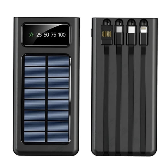 Power Bank 20.000 Mah Solar y a Corriente 4 en 1