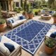 thumbnail image 1 of Alfombra Garvee 152x244 cm Impermeable para Exterior Azul, 1 of 9