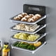 thumbnail image 1 of 1pc Foldable Side Dish Tray, Wall Mounted Kitchen Storage Rack, Vegetables Fruit Prepare Plate Hot Pot Dish Holder Tray Table Dish Organizer, Space Saver, Kitchen Accessories, 1 of 3