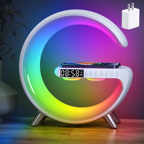 Lámpara LED WEKEFON 4‑en‑1 con Cargador Inalámbrico 15 W