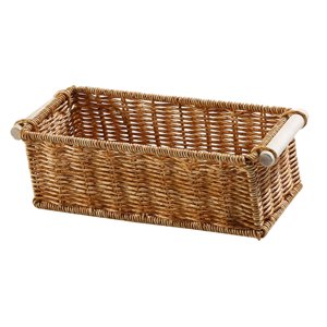 Bothyi - Cestas De Ratán De Imitación, Cesta De Almacenamiento, Contenedor Rectangular Para El Hogar, Bar, Cocina, L