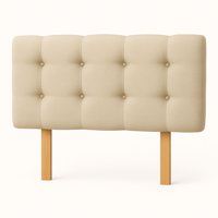 Ethan Desing - Respaldo 2 Plazas Botón Repujado Beige