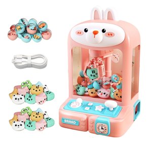 Bothyi - Mini Máquina De Garras Para Fiestas, Minimáquinas Expendedoras Para Niños, Niñas, Niños, Conejo, 30 Muñecas