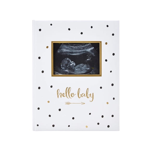 Libro de recuerdos Pearhead Hello Baby 25,5 x 22 cm lunares