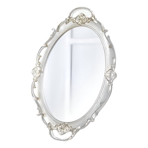 Genérico - Set 2 Bandeja Espejo Plateada Decorativa Organizador Jhn