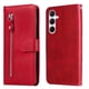 thumbnail image 1 of Funda tipo cartera para Samsung Galaxy A36 5G con bolsillo con cremallera y ranuras para tarjetas – Función de soporte Rojo, 1 of 6