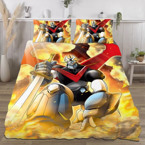Mazinger Z Quilts for Queen Bed Bedspreads,Soft Bed Quilt Lightweight Bedspread,Quilted Coverlet