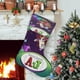 thumbnail image 1 of Hey AJ Tema: Calcetines de Navidad, fino lino blanco para colgar en escaleras y chimenea, decoración navideña para el hogar, regalo de Navidad. 45cm × 32cm, 1 of 5