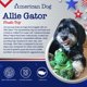 thumbnail image 3 of Juguete de peluche para perros American Dog Allie Gator, duradero, fabricado en EE. UU., 3 of 6