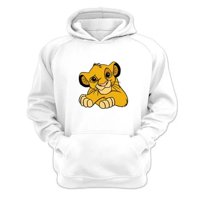 Genérico - Polerón Canguro El Rey De La Selva Blanco Talla M Unisex