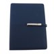 thumbnail image 2 of Cuaderno de cuero de tama?o A5 Bloc de notas de hojas sueltas con hebilla azul, 2 of 5