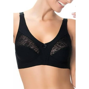 Intime - Sostén Copa C Algodón Encaje Negro
