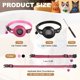 thumbnail image 2 of Collar de Rastreo para Gatos Uxcell, 8.7"-13.4" Collar Reflectante de Rastreo para Gatos con Cierre de Seguridad, Soporte de Cuero para Rastreador y Campana, (2 Piezas, Negro/Rosa Rojo), 2 of 7