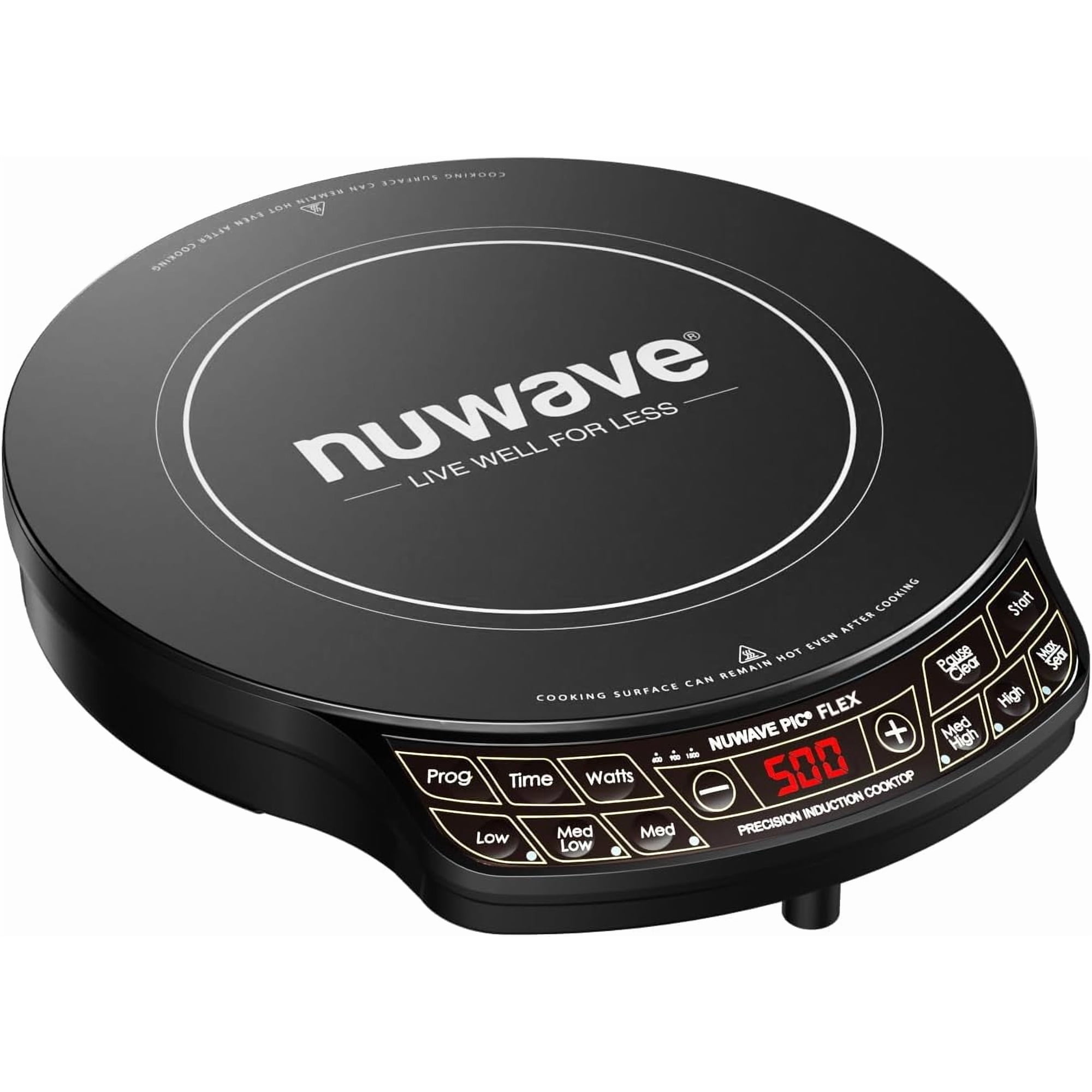 Placa De Inducción Nuwave Precision De Vidrio Cerámico De 10.25 Pulgadas