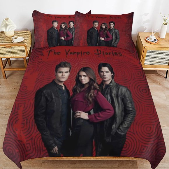 The Vampire Diaries Gentle Texture Machine Washable Bedding Essentials Soft Touch Duvet Cover Sets for Home