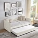 thumbnail image 1 of Daybed with Trundle Upholstered Tufted Sofa Bed, Twin Size, Boucle Fabric, Beige (83"x43"x29.5"), 1 of 3