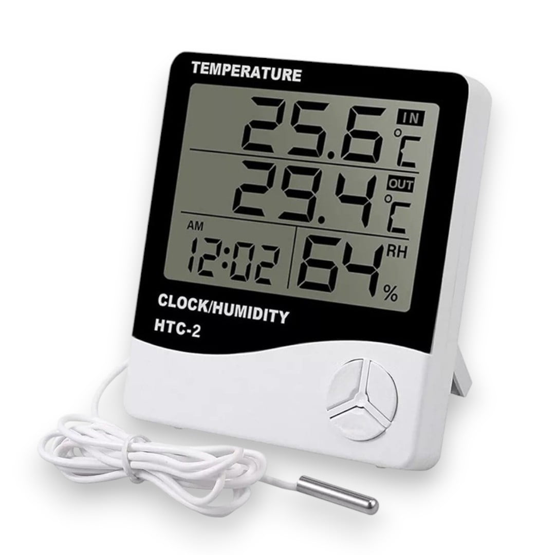 Genérico - Reloj Higrometro Htc-2 Sensor Digital Temperatura Y Humedad