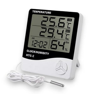 Genérico - Reloj Higrometro Htc-2 Sensor Digital Temperatura Y Humedad