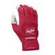 thumbnail image 2 of Guantes de bateo de béisbol Rawlings Workhorse Youth, color blanco/escarlata, 2 of 7