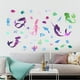 thumbnail image 2 of 1pc Mermaid & Starfish Wall Stickers, Wall Decals For Bedroom, Living Room, Self Adhesive Home Decor Stickers, 2 of 2