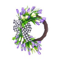 Magideal - Corona De Primavera, Corona De Flores Artificiales, Corona De Puerta De Entrada Realista Para El Día De San Valentín, Ventana, Celebración Del Festiva