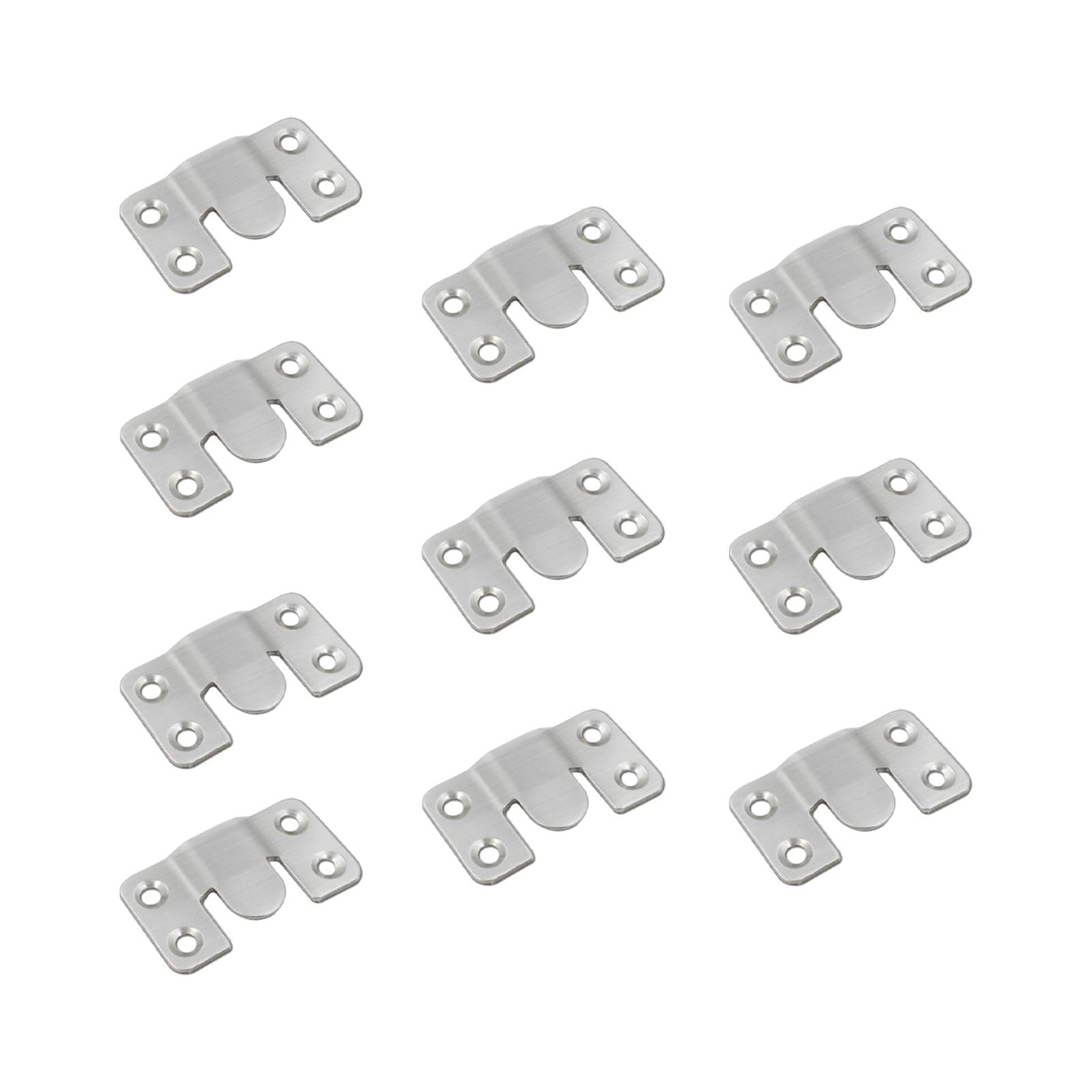 Magideal - 10 Piezas Muebles Soporte De Montaje Empotrado Ganchos Para Marcos De Fotos Clip Z Gancho Para Colgar Cuadros Para Espejos Gabinete Exhibición De Cuad Grande