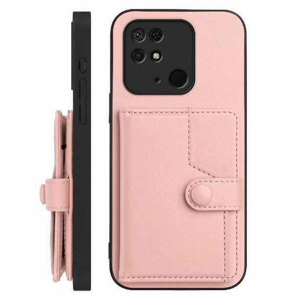 FOXDOCK Funda para Xiaomi Redmi 10C con Bloqueo RFID - Diseño Elegante con Cierre de Botón