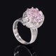 thumbnail image 3 of 2 Pzas Juegos de Joyería Nupcial de Boda para Novia Damas de Honor Madre 12MM Corte Redondo Joyería para Mujer para Fiesta de Graduación Rosa Colgante de CZ Collar y Anillos (Talla 5-9), 3 of 8