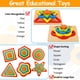 thumbnail image 4 of Juguete de rompecabezas AugToy Montessori para niños pequeños, clasificador de formas de madera, 4 of 6