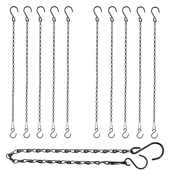 Cadena colgante RIFNY de 50 cm negra para colgar plantas (10 unidades)