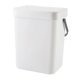 thumbnail image 4 of Contenedor De Basura Moderno Montado En La Pared Oficina Cocina Tapa Del Bote De Basura Blanco 3L, 4 of 5