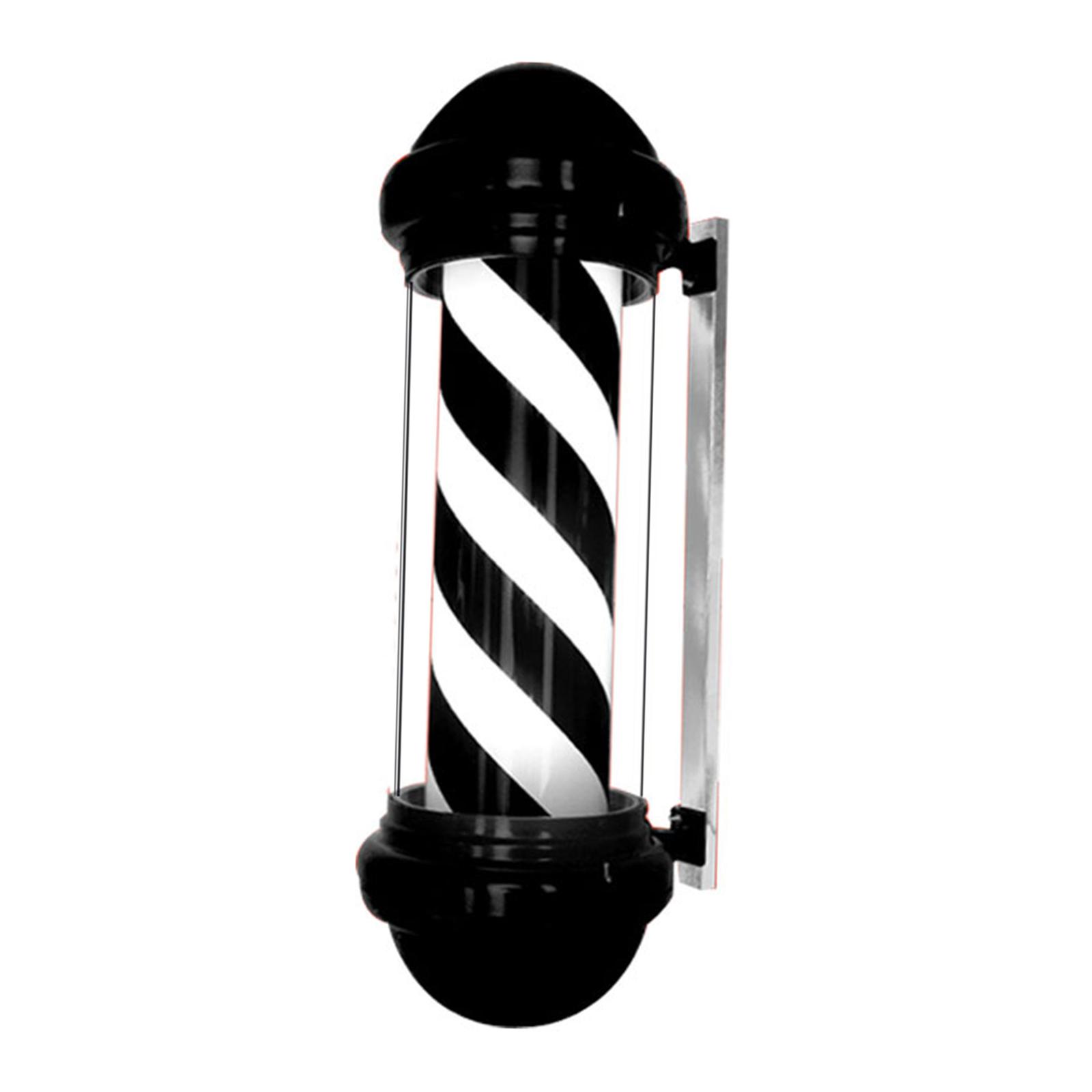 Magideal - Luz De Poste De Barbero Rayas Giratorias Luz Giratoria Peluquería Clásica Letreros Abiertos Peluquería Novedad Iluminación Decoración Letrero De Barbe