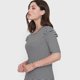 thumbnail image 3 of Polera Mujer Rib Vuelos Líneas Negro Corona, 3 of 5