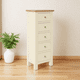 thumbnail image 2 of Cómoda "Kull" Minimalista 5 Cajones Mueble de Madera Slim - Beige - 55x40x120 cm, 2 of 3