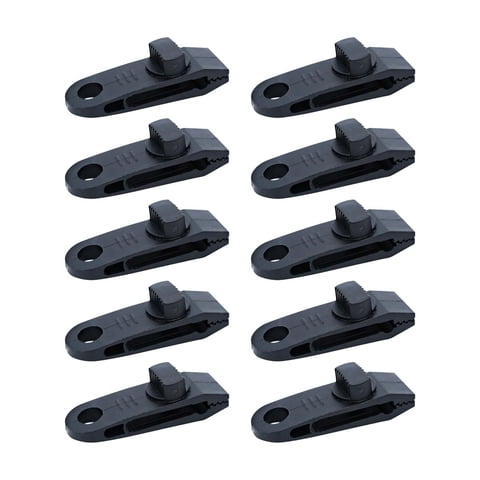 Ioensy - 10 Clips Para Lonas Resistentes Para Toldos De Barcos, Lonas, Sujetadores Portátiles, Abrazaderas Para Carpas, Color Negro