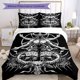 thumbnail image 1 of 3pcs Bedding Set Duvet Cover Closure Includes 1 Duvet Cover & 2 Pillowcases for All Seasons Bedroom Decor, Home Dorm High-Definition Print Gothic Skull A172, 1 of 1