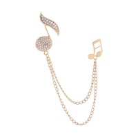 Ioensy - Pin De Broche De Notas Musicales, Pin De Solapa De Traje Simple Premium Para Regalo, Chal, Ceremonia, Oro