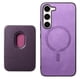 thumbnail image 1 of Funda de Cuero Magnética con Tarjetero para Samsung Galaxy S23 Cubierta Delgada Morado, 1 of 5