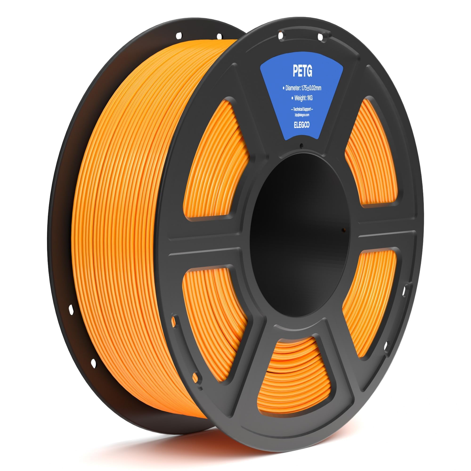 Filamento Para Impresora 3d Elegoo Petg, 1,75 Mm, Naranja, 1 Kg