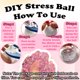 thumbnail image 3 of Kit DIY para hacer pelotas antiestrés Dsyrvd de 12 piezas con cuentas rosas de 6 cm, 3 of 7