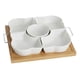 thumbnail image 1 of Juego Soporte Snacks Servir Salsas 5 Cuencos Base Bambú Jhn, 1 of 3