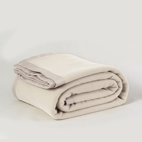 Mashini - Frazada Polar Borde Satin Linea Hotel 1 P Crudo