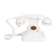 thumbnail image 2 of Teléfono retro con cable, teléfono antiguo, teléfono clásico con botones, teléfono de escritorio con cable, teléfono fijo retro para sala de estar, oficina, cafetería. Blanco, 2 of 5