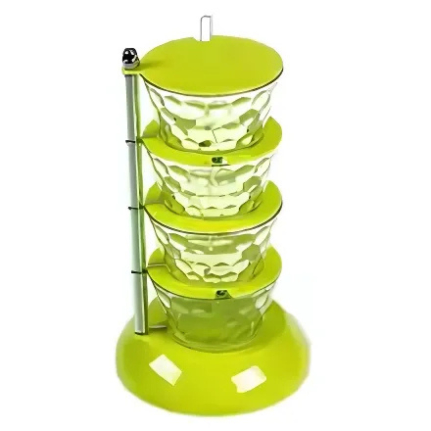 Crusec - Condimentero Giratorio Especiero 5 Niveles Con Base Soporte