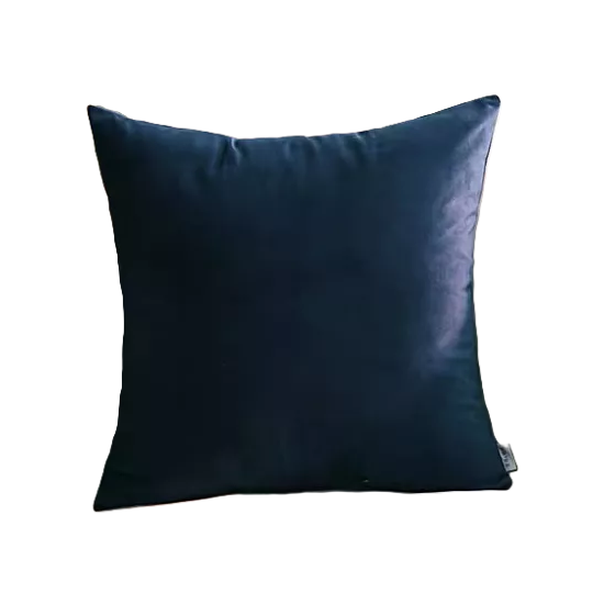 Genérico - Funda Para Cojín Velvet Terciopelo Liso En Variedad De Colores - Azul Marino