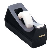 Dispensador De Cinta Adhesiva Scotch De Escritorio Negro, 6,4 X 6,4 X 16,3 Cm