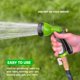 thumbnail image 4 of Boquilla de manguera ergonómica Valve Rugg Vibrant con 9 patrones, color verde, 4 of 6