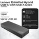 thumbnail image 3 of Estación de acoplamiento USB-C ANYHDD ThinkPad 40AF0135US con doble 4K, 3 of 8