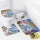 thumbnail image 4 of El oeste salvaje de la sheriff Callie-theme 4-Piece Shower Curtain Set with Rugs, Waterproof Bathroom Decor Set Includes Bath Mat, U-Shaped Rug, Toilet Lid Cover and Curtain with Hooks, 4 of 6